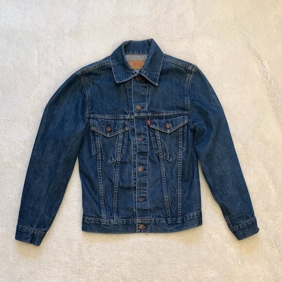 Levi Strauss Denim Trucker Jacket Womens Size 34 Vintage Made in Canada Med Wash - Picture 5 of 9